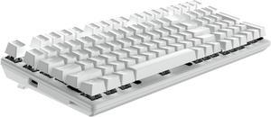 FANTECH Mac PC PS5 PS4 Xbox One Gamer's Wired Mechanical Keyboard with RGB Backlit LEDs, 98 Keys, Single mode white.