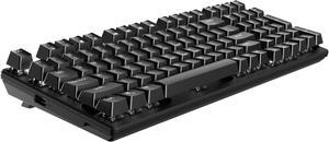 FANTECH Mac PC PS5 PS4 Xbox One Gamer's Wired Mechanical Keyboard with RGB Backlit LEDs, 98 Keys,Single Mode Black.