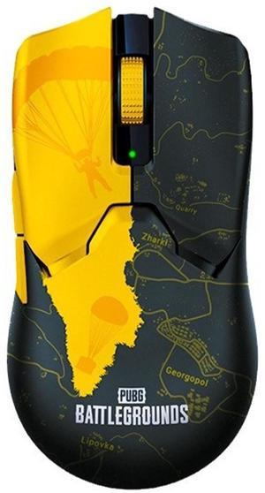 AULA Viper V2 Pro HyperSpeed Wireless Gaming Mouse: Ultra Lightweight - Optical Switches Gen-3-30K DPI - 90 Hour Battery - USB Type C Cable Included - PUBG: Battleground Edition-6 buttons- yellow