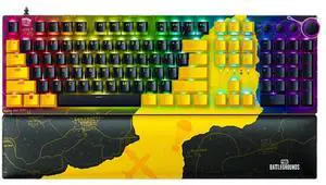 AULA Huntsman V2 Wired gaming Keyboard,PUBG,Battleground Edition, 8000Hz Polling Rate, Fastest Linear Optical Switches, Magnetic Suction Artificial Leather,Doubleshot PBT Keycaps104 Keysyellow