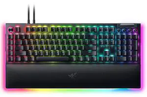 AULA Black Widow Spider V4 Pro Wired gaming KeyboardCommand DialChroma RGBMagnetic Wrist Rest, Snap Tap, 8 Customizable Keys, Sound Scroll Wheel DesignYellow switch, 104 KeysBlack