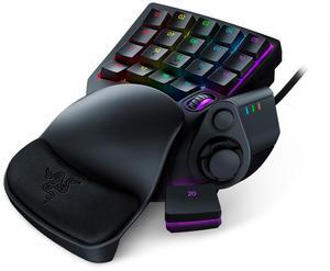 AULA Tartarus Pro Wired Left Hand Keypad, 32 Programmable Keys, 8-Way Thumb Arrow Keys and Scroll Wheel,20 Analog Movement Switches,Macro Pad for PC Gaming, for Windows or Mac Computer,black