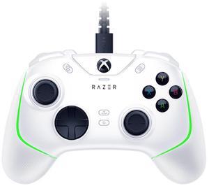 AULA Wolverine V2 Chroma Wired Gaming Pro Controller for Xbox Series, Xbox One, PC: RGB Lighting - Remappable Buttons & Triggers - Mecha-Tactile Buttons & D-Pad - Trigger Stop- White