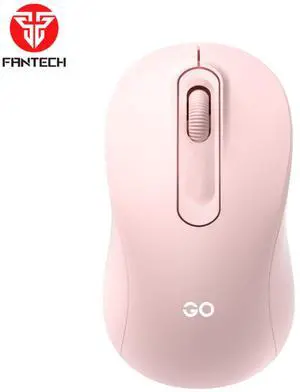 FANTECH GO W608 Pink Gaming Mouse -1200DPl AdjustableResponsive Tracking, Plug and Play Connectivity, Symmetrical Grip,Energy Efficient,Ergonomic Design for PC/Computer(Pink)