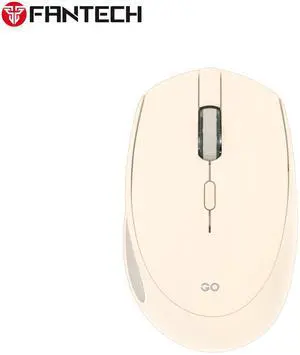 FANTECH GOW193D Beige Gaming Mouse -Slient Click,Energy Efficient,Plug & Play Connectivity,1600DPI Adjustable,57g,5 Buttons,Ergonomic Design for PC/Computer(Beige)