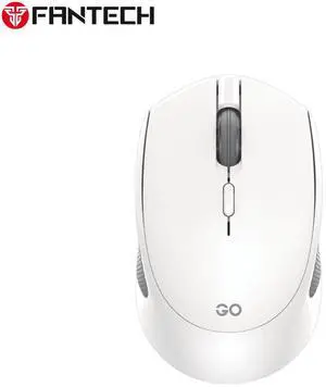 FANTECH GO W190D White Gaming Mouse -Slient Click,Energy Efficient,Plug & Play Connectivity,1600DPI Adjustable,54g,5 Buttons,Ergonomic Design for PC/Computer(White)