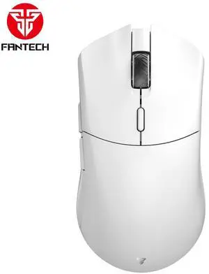 FANTECH BLAKE Wireless WGC5S Black Gaming Mouse - Huano Blue Shell White Dots,UpTo 70Hours,Pixart 3311 Sensor,6D Macro Function,12000DPI Adjustable,6 Buttons,Ergonomic Design(White)