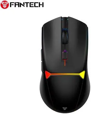 FANTECH CRYPTO II WIRELESS WG7V2 Black Wireless Gaming Mouse, 12000 DPI Adjustable,Dual Mode Connection,Gaming Optical Sensor,30+Hours Battery Life, for PC/Computer(Black)