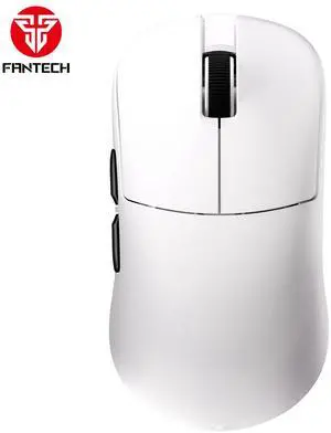 FANTECH ARIAHELIOS II XD3V3 COMPX-1K White Gaming Mouse - 55g,70Hours Battery Life,Pixart 3395 Sensor,Tri- Mode Connectivity,6 Buttons,Ergonomic Design for PC/Computer(White)
