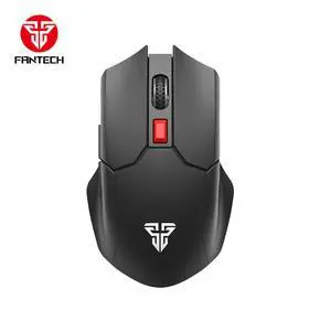 FANTECH RAIGOR II WG10 Black Gaming Mouse - 2400DPI, 2.4GHz, 2400DPI, Silent Clicks, PixArt 3212 Sensor, 6 Buttons,Huano 3M Switches,Ergonomic Design for PC/Computer(Black)