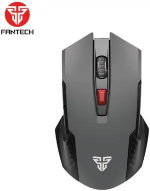 FANTECH RAIGOR II WG10 Grey Gaming Mouse - 2000DPI, 2.4GHz, 6 Buttons, 61g Ultra-Light, 5M Clicks,Ergonomic Design for PC/Computer(Grey)