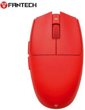 FANTECHARIA II PRO XD7V2P Black Gaming Mouse - 53g,70Hours Battery Life,Pixart 3395 Sensor,Tri- Mode Connectivity,Ultra-Grippy coating,,Ergonomic Design for PC/Computer(Red)