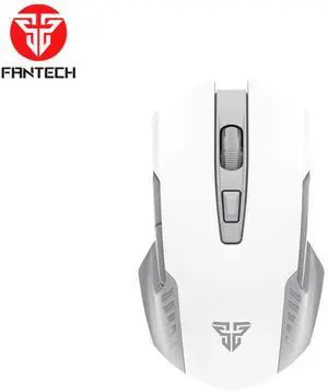 FANTECH RAIGOR II WG10 Black Gaming Mouse - 2000DPI, 2.4GHz, 6 Buttons, 61g Ultra-Light, 5M Clicks,Ergonomic Design for PC/Computer(White)