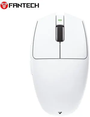 FANTECH ARIA II XD7V2 Black Gaming Mouse - 53g,70Hours Battery Life,Pixart 3395 Sensor,Tri- Mode Connectivity,Ultra-Grippy coating,,Ergonomic Design for PC/Computer(White)