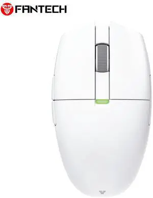 FANTECH ARIA E XD7E White Gaming Mouse - Huano Transparent Blue Shell Pink Dots,70Hours Battery Life,Pixart 3311 Sensor,Dual Mode Connectivity,12000DPI Adjustable,6 Buttons(White)