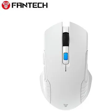 FANTECH RAIGOR III WG12RS White Gaming Mouse - 2000DPI, 2.4GHzWireless Connection, Huano Mute Clicks, Bulit-in Rechargeable Battery, 6 Buttons,Ergonomic Design for PC/Computer(White)