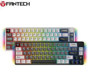 FANTECH  ATOM PRO66 MK919 Stellar Edition,Mechanical Wireless Keyboard,66Key,3 Connection Modes, Personaliation+,5 Pin Hot Swappable,Built-In Volume Knob,Black(red switch)