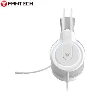 FANTECH FLASH HQ53 White Gaming Headset Lightweight But Durable,Light Effect,Dual 3.5mmTRS+USB A Plug Type,White