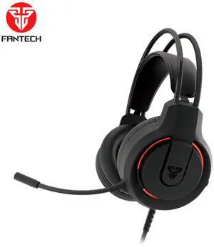 FANTECH FLASH HQ53 Gaming Headset Lightweight But Durable,Light Effect,USB+3.5mm TRS Plug Type,Black