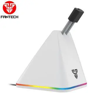 FANTECH MBR01 Mouse Bungee, 9 step adjustable,110mm-150mm with OLED Screen, RBG Control,Extreme Stability and - Rubber Clip Compatible,white