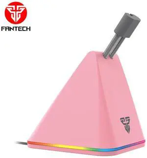 FANTECH MBR01 Mouse Bungee, 9 step adjustable,110mm-150mm with OLED Screen, RBG Control,Extreme Stability and - Rubber Clip Compatible,pink