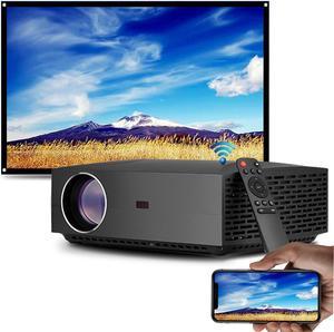 1080P Native WiFi Projector, 4200 Lumens LED Android Bluetooth Video Projector, Support 4K 300" Display, with HDMI, USB, SPDIF, Compatible with TV Stick PS3/4 DVD USB, for Home Office Outdoor