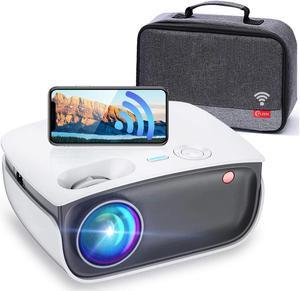 Mini WiFi Projector HD, 4000 Lumen Portable Home Theater Projector with Carry Bag, Support 1080P & 200" Display, Compatible with iOS/Android/PC/TV Stick