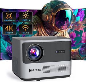 1080P FULL HD Video Projector Android Wi-Fi 5G Auto Focus/Keystone Correction Side Projection 12000 Lumens 300" max Home Theater Screen Mirroring with Android iOS Mac OS Windows