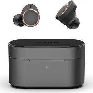 Wireless Earbuds, TANGMAI W5 Bluetooth Headphones with 4 Microphones, CVC 8.0 Noise Counseling, Armature Drivers, 56H Playtime, Cordless Headset Earphones Compatible Andriod & iPhone for Work,Home,Gym