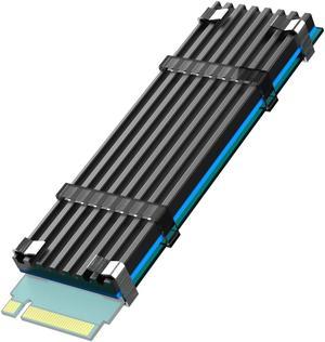 GLOTRENDS M.2 Heatsink for 2280 M.2 SSD, Fit for PC/PS5/PS5 Slim Installation, 22x70x3mm Aluminum Body, Including Thermal Pad