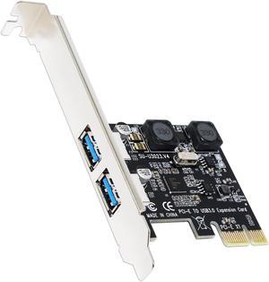 GLOTRENDS U3023 2 Port USB-A 3.0 5Gbps PCIe Adapter Card, Compatible with Windows and Linux (Not Support Mac OS)