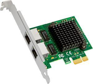 GLOTRENDS LE8202 2-Port Gigabit PCIe Ethernet Network Card, 2 x RTL8111H Chip, 2 x RJ45 LAN Port, PCIe X1 Installation