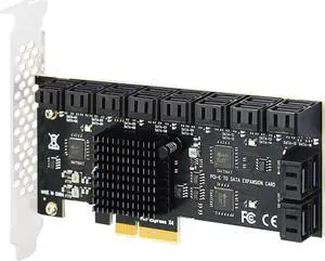GLOTRENDS SA3824A 24-port PCIe 3.0 X8 SATA Expansion Card, Compatible with Windows,Linux,Mac OS,NAS