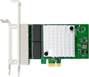 GLOTRENDS ST7387 4-Port Gigabit PCIe Ethernet Network Card, 4 x RTL8111H Chip, 4 x RJ45 LAN Port, PCIe X1 Installation
