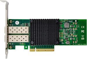 GLOTRENDS ST7268 10Gb PCI-E NIC Network Card, Dual 10Gb SFP+ Port, Intel 82599ES Controller (X520-DA2), Support Windows Server/Linux/VMware