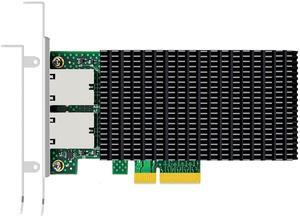 GLOTRENDS ST7368 2-Port 10G RJ45 Ethernet Network Card with Intel X550 Controller, PCIE 3.0 X4 Interface, Support Windows 11/10/Windows Server/Linux/ESX/VMware ESXi(Not Support Mac OS)