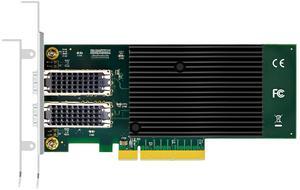GLOTRENDS ST7218 2-Port 10G SFP+ Ethernet Network Card with Intel X710 Controller, PCIE 3.0 X8 Interface, Support Windows 11/10/Windows Server/Linux/ESX/VMware ESXi(Not Support Mac OS)