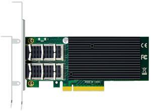 GLOTRENDS ST7384 2-Port QSFP+ VPI 56Gb FDR InfiniBand and 40Gb Ethernet Network Card with Mellanox ConnectX-3 Controller, PCIe 3.0 X8 Interface, Support InfiniBand RDMA/RDMA (RoCE v2)