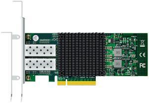 GLOTRENDS ST7286 2-Port 10Gb SFP+ Server Network Card with Mellanox ConnectX-3 Controller, PCIe 3.0 X8 Interface, Support RDMA (RoCE v2), Not Infiniband
