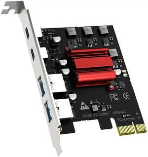 GLOTREND U3044AC 4-Port PCIe USB Expansion Card, 2 USB-C & 2 USB-A Ports (USB 3.2 Gen 1), Compatible with Windows Linux (Not for Mac OS) GLOTREND U3044AC 4-Port PCIe USB Expansion Card, 2 USB-C & 2 USB-A Ports (USB 3.2 Gen 1), Compatible with Windows Linux (Not for Mac OS)