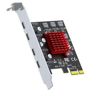 GLOTREND U3044C 4-Port PCIe USB Expansion Card, 4 USB-C Ports (USB 3.2 Gen 1), Compatible with Windows Linux (Not for Mac OS) GLOTREND U3044C 4-Port PCIe USB Expansion Card, 4 USB-C Ports (USB 3.2 Gen 1), Compatible with Windows Linux (Not for Mac OS)