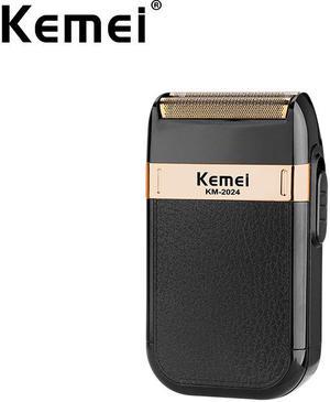 Kemei KM-2024 Electric Shaver USB Rechargeable for Men Twin Blade Waterproof Reciprocating Cordless Razor Shaving Machine Barber