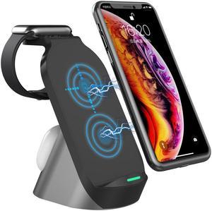 3-In-1 15W Fast Charging Dock Chargers Desktop Wireless Charger Stand For IPhone Airpods Iwatch Pro Accessories For Mobile Phone