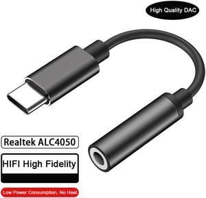 Type-c to 3.5mm Jack Audio Adapter Cable Digital DAC Decoding ALC4050 USB C to 3.5mm AUX Headphone Adapter Music/Call/Wire Control