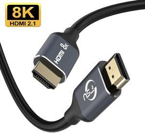 1m/3.28ft 2m/6.56ft 8K High Speed HDMI 2.1 Cable [8K/60Hz 4K@120Hz/60Hz] 48Gbps 3D Male to Male HDMI Cable Cord for PS4 HD TV Box Projector Cable