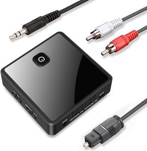 Bluetooth Audio Receiver with NFC - 3.5mm Jack/RCA/SPDIF (Toslink) - BT 5.0  - HiFi Wolfson DAC - Bluetooth Stereo Receiver for Speakers/PC/TV 