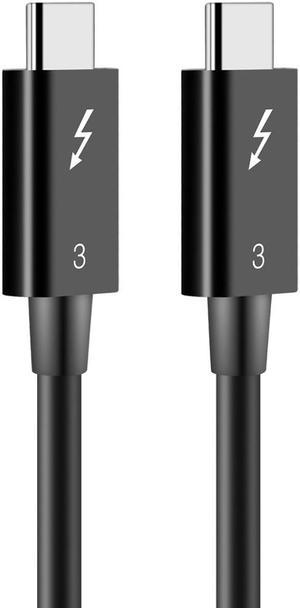 0.7M/2.3ft 100W Thunderbolt 3 cable 40Gbps 5K@60Hz Thunderbolt 3 to Thunderbolt 3 Cable for Thunderbolt 3 Docking Station Macs
