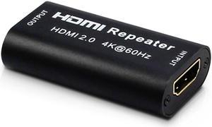 HDMI 2.0 Extender Repeater HDMI 2.0 Signal Amplifier 4K@60HZ 3D HD HDMI-compatible Extension Female-to-Female Up to 40 m (131 ft)