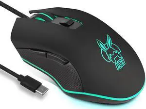 USB Cute Rabbit LED Dimmer Mute Wired Mouse 2400DPI 6-button Ergonomic Design Mice For Office And Game USB Cute Rabbit LED Dimmer Mute Wired Mouse 2400DPI 6-button Ergonomic Design Mice For Office And Game