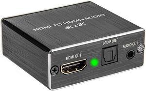 4K X 2K @30Hz HDMI Audio Extractor + Optical TOSLINK SPDIF + 3.5mm Stereo Audio Extractor Converter HDMI Splitter SPDIF+3.5mm Audio